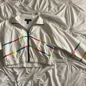 Forever 21 cropped reflective jacket